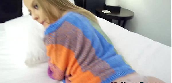  Barely legal stepsister POV fucked and fed with cum